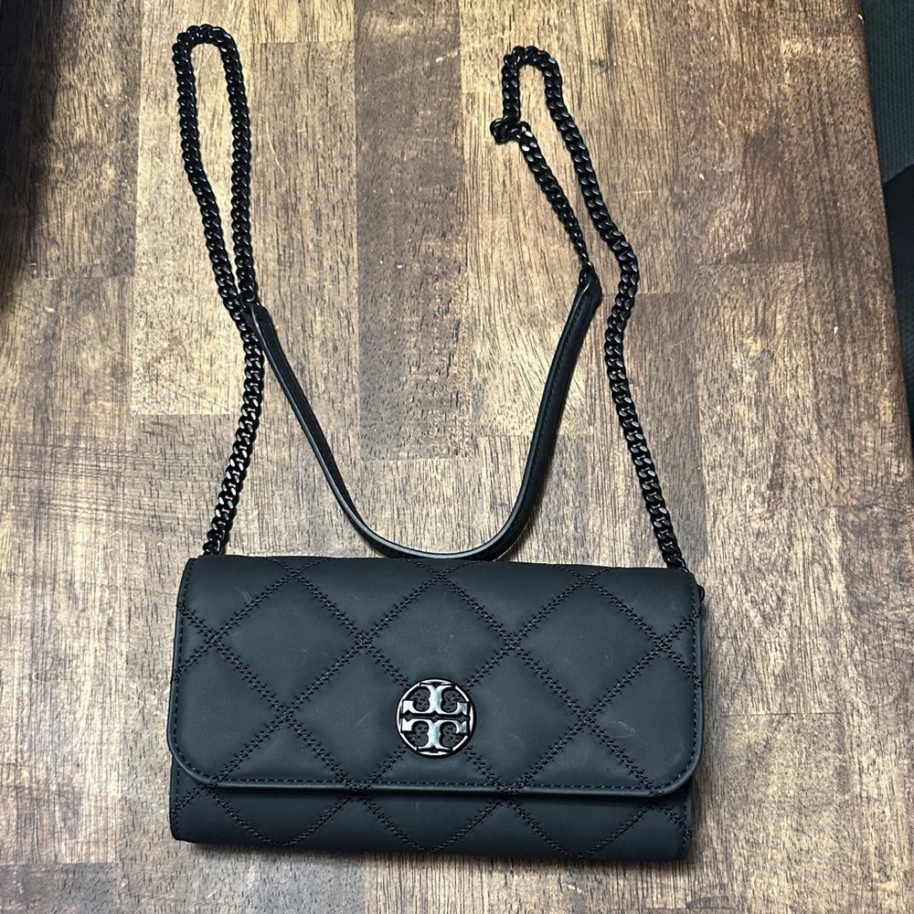 Tory Burch Black Quilted Crossbody Bag